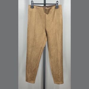 NEW Loft Pants Womens Small petite brown faux suede skinny leggings casual